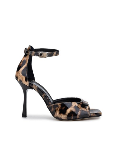 Tamer Tanca Kadın Vegan Leopar Rugan Topuklu Ayakkabı 828 8511 Bn Ayk Y25 Leopar Rgn Leopar