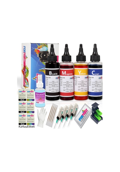 HP 652 Kartuş için Dolum Seti- HP Deskjet 1115/2135/2136/3635