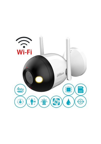 Dahua F4c-pv 4mp Wi-fi Dış Mekan Bullet Güvenlik Kamerası - Renkli Gece Görüş, İnsan Algılama, Çift Dahua F4c-pv 4mp Wi-fi Dış Mekan Bullet Güvenlik Kamerası - Renkli Gece Görüş, İnsan Algılama, Çift