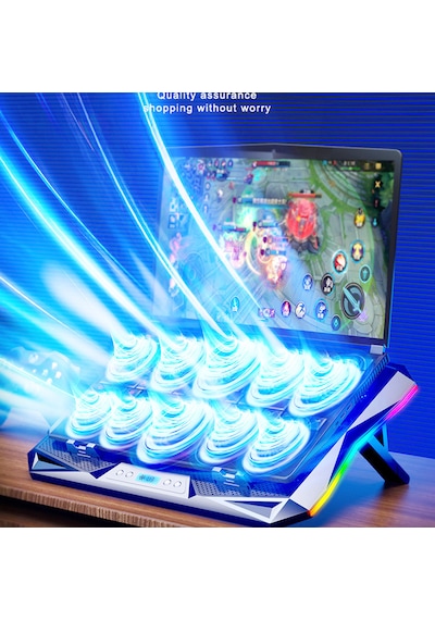 10 Fanlı Rgb Işıklı Gaming Bilgisayar Labtop Soğutucu 7 Kademeli 10 Fanlı Rgb Işıklı Gaming Bilgisayar Labtop Soğutucu 7 Kademeli