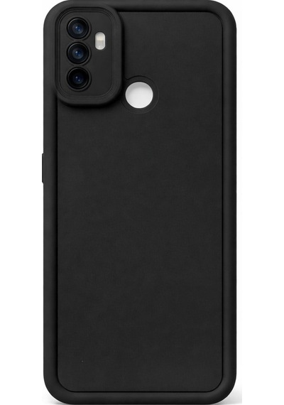 Oppo A53 4g Uyumlu Kamera Çıkıntılı Mat Silikon Telefon Kılıfı Siyah