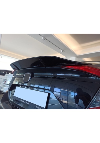 Honda - Civic Fc5 2016-2020 Uyumlu Dto Model Spoiler Piano Black