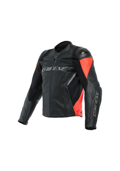 Dainese Racing 4 Deri Ceket Kırmızı - Siyah