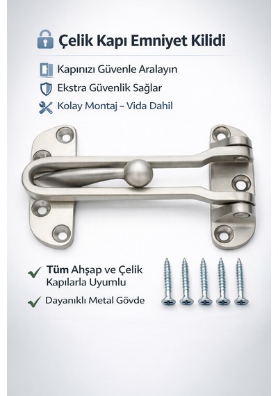 Çelik Kapı Emniyet Kilidi Emniyet Kelepçesi Güvenlik Kilidi Metal Kapı Güvenlik Aparatı