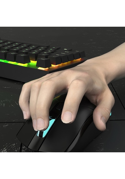 Lecoo MS120 USB Kablolu 2400DPI 4 Tuşlu RGB Optik Oyuncu Mouse