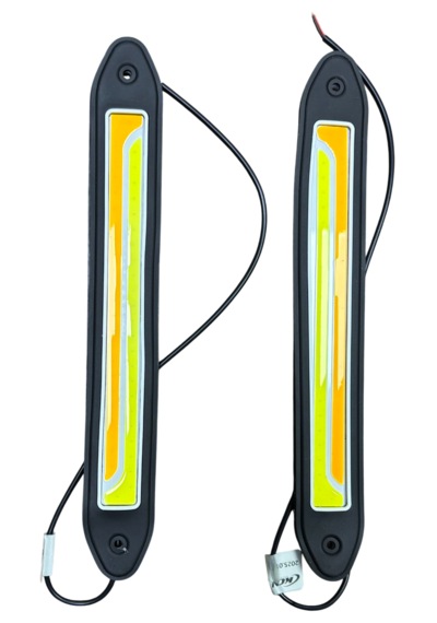 Gündüz Farı 12v Beyaz Elastik Cob Led Turuncu Sinyalli 26 Cm Kgn 0806053 Cob Led