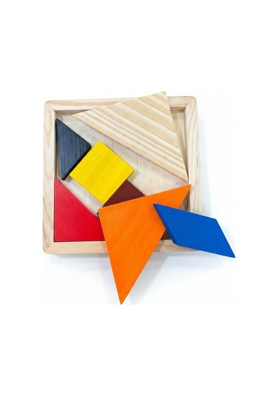 Ahşap Tangram Zeka Oyunu- 7 Parça Ahşap Zeka Oyunu