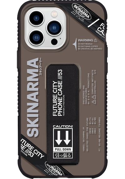 Apple Uyumlu iPhone 14 Pro Kılıf Skinarma Şeffaf Desenli Airbag Tasarımlı Standlı Shimma Kapak