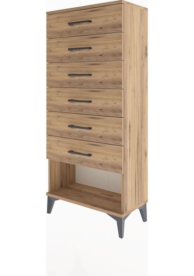 Arges Dolap 6 Çekmeceli 60x30x134 Çam-çam Çam Arges Dolap 6 Çekmeceli 60x30x134 Çam-çam Çam
