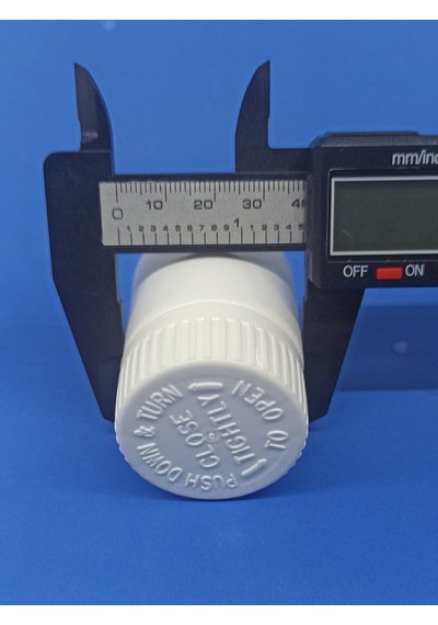 Numune İlaç Tarım Ecza Tablet Hap Şişesi Kutusu Çocuk Kilitli Bastır Çevir Kapak 30 ML