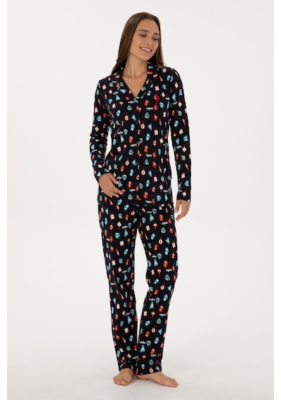 U.s. Polo Assn. Kadın Lacivert Pijama Takım 50318895-vr033 Lacivert