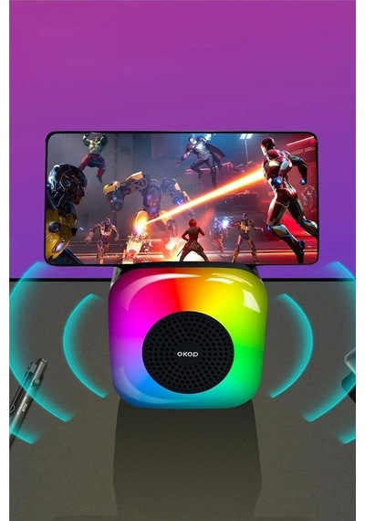 Çeşithane Kp-561 Rgb Işıklı Taşınabilir Mini Ses Bombası - Bluetooth Hoparlör, Fm Radyo Özellikli Ve
