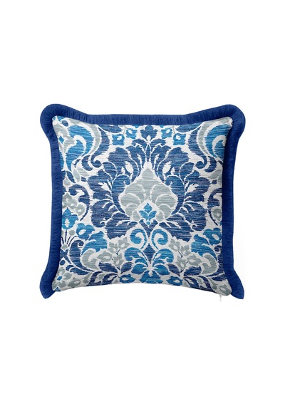 Mavi Damask Klasik Şık Desenli Saçaklı Yastık Kılıfı - Bohem Gri Lacivert Püsküllü Kırlent Kılıfı Kadim Ufuk Mira Mavi Damask Klasik Şık Desenli Saçaklı Yastık Kılıfı - Bohem Gri Lacivert Püsküllü Kırlent Kılıfı Kadim Ufuk Mira