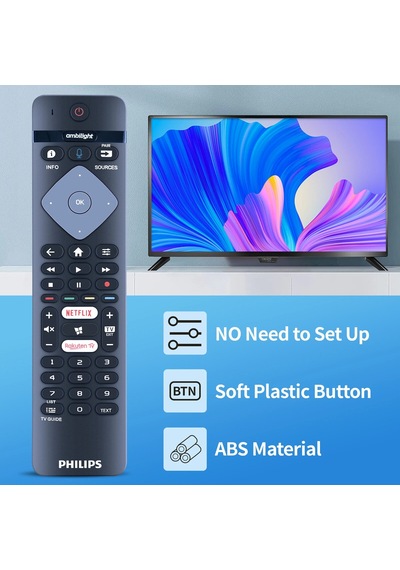 Philips Ambilight Rakuten Netflix Tuşlu Ses Komutlu  Kumandası