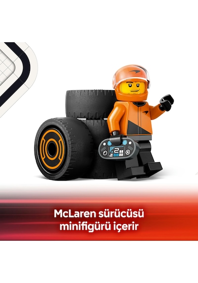 LEGO® City McLaren Yarış Arabalı F1® Sürücüsü 60442 - 6 Yaş ve Üzeri Çocuklar için Mini Yarış Arabası İçeren Oyuncak Yapım Seti (86P)