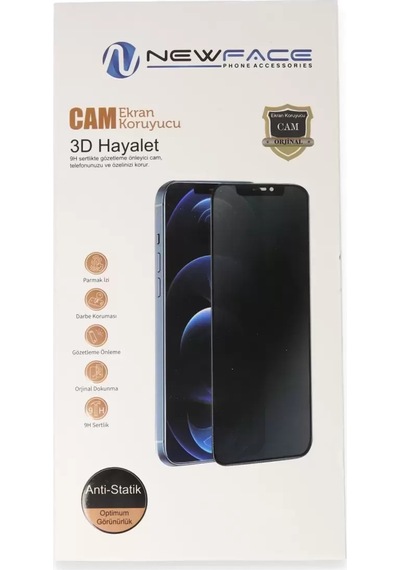 Newface Apple, Uyumlu iPhone 16 3d Antistatik Hayalet Cam Ekran Koruyucu
