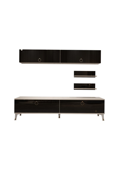 Decoraktiv Eko 5 Mdf Std Gold Tv Ünitesi Tv Sehpası Beyaz - Siyah