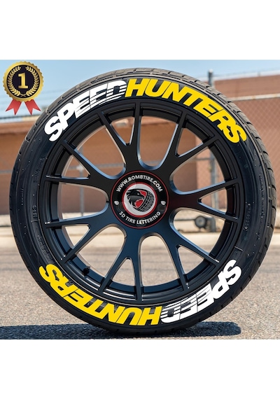 Speedhunters Çift Renk 3D Lastik Yazısı Kauçuk Motor Ve Araçlar Için Lastik Sticker