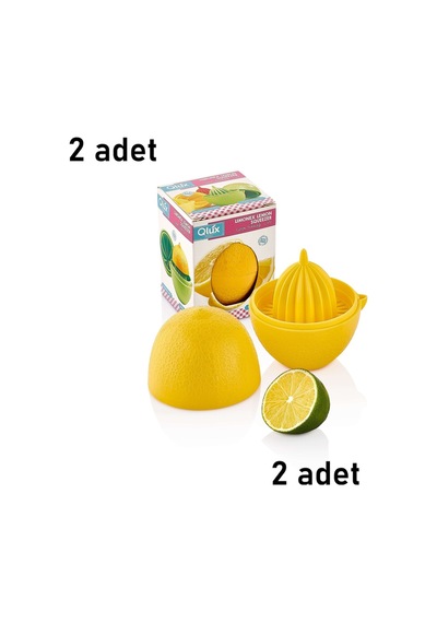 2 Adet Limon Şeklinde Sıkacağı Qlux Bpa İçermez Limon Saklama Kabı Limon Sıkacağı L-00217 2 Renk Diğer