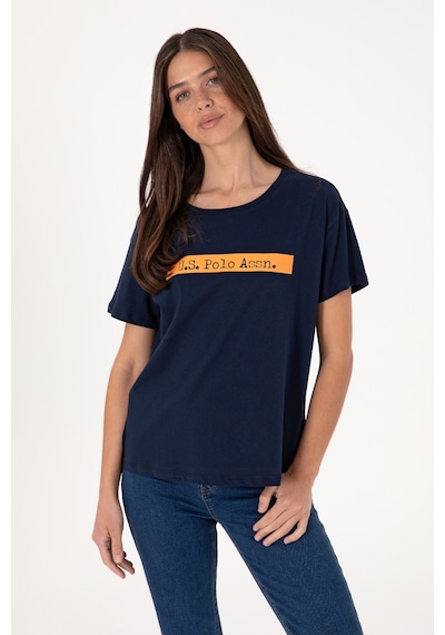 U.S. Polo Assn. Kadın Lacivert Bisiklet Yaka Tişört 50299669-VR033