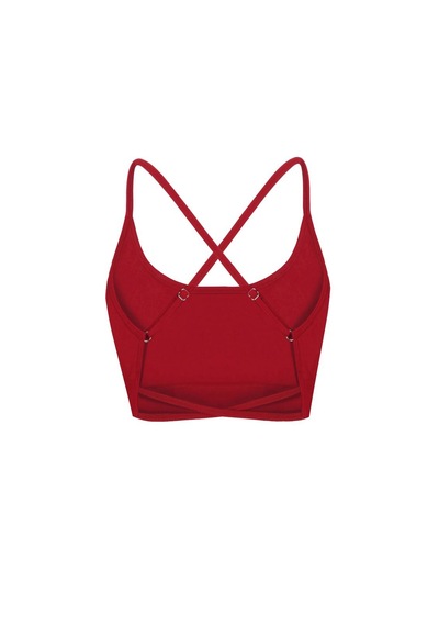 Goat Spirit Pro Seamless Askılı Crop - Bordo Em-31
