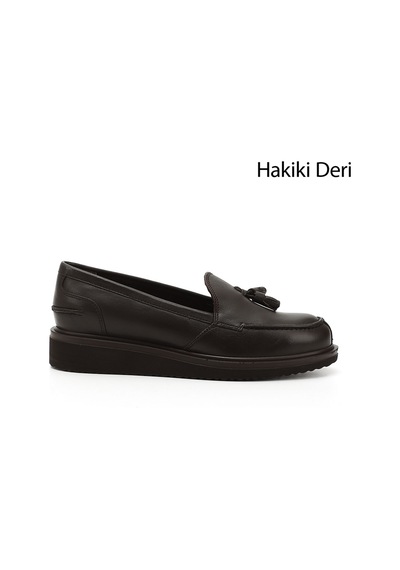 Gönderi(R) Gönderi R Kadın Kahve Antik Dolgu Taban Hakiki Deri Loafer Ayakkabı Gdza13424097 Kahverengi