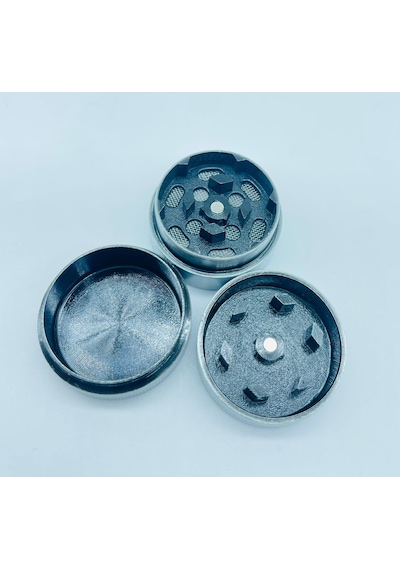 Çelik Metal 3 Parça Tütün Öğütücü Kabartmalı Desenli Grinder 30 MM