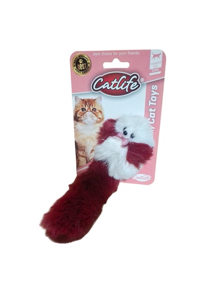Catlife Peluş Kedi Oyuncağı Bordo