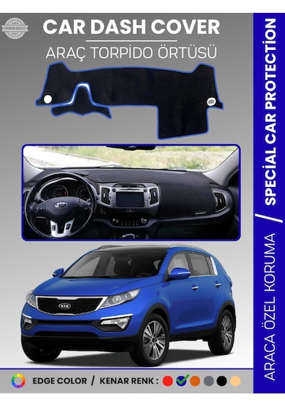 Kia Sportage 2010-2016 Torpido Örtüsü Ön Panel Halı Torpido Koruma Tam Uyum Araca Özel Kaymaz - 614 Stiloto