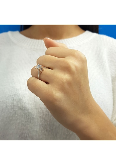Lova 0,40 Karat Efektli Pırlanta Tektaş Yüzük - 1020351