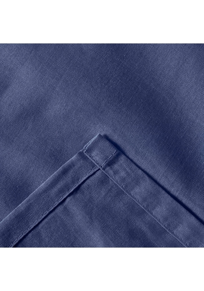 Soft Basic Tek Kişilik Düz Kenar Saten Çarşaf - Lacivert - 160x240 Cm Renkli
