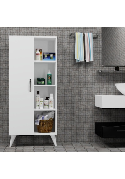 Star Tek Kapılı 4raflı Çok Amaçlı Dolap Beyaz - Bdl0201