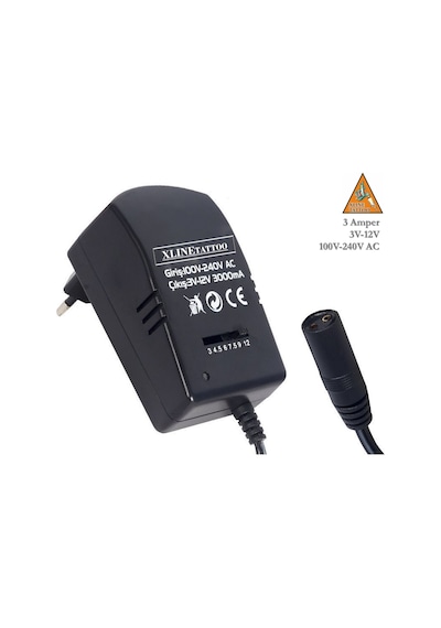 3 Amper 12V Tattoo Dövme Makinesi Adaptörü