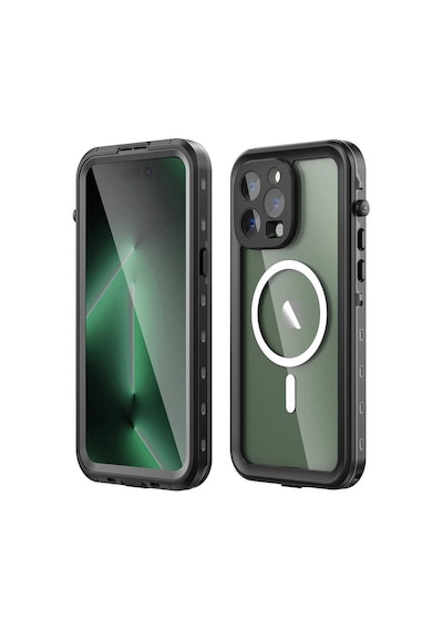 Ardemix Apple iPhone 14 Pro Max Uyumlu 1-1 Su Geçirmez Kılıf-siyah Siyah