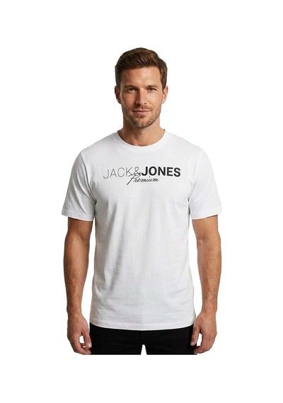 Jack & Jones Jprblaneo Erkek Tişört Beyaz