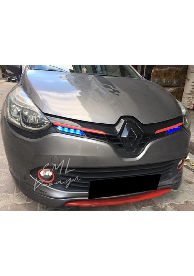 Renault Clio 4 Makyajsız Ön Ek 2 Parça Plastik Ön Karlık