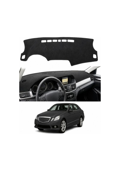 Mercedes-benz - E-serisi W212 2009-2016 Uyumlu Torpido Koruma Kılıfı - Siyah Şeritli