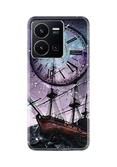Vivo Y36 Kılıf Silikon Desen Özel Seri Time 1749