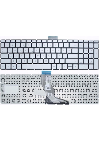 HP Uyumlu 15s-eq1016nt (9YJ09EA) Notebook Klavye Silver (Gri TR)