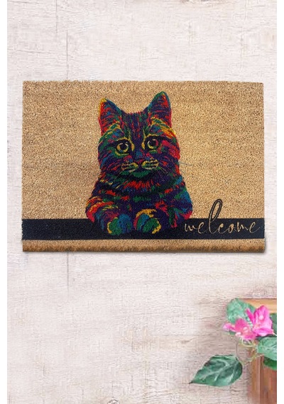 Co Co Kons 40x60 cm Doğal Ko ko Kıl paspas,Hindistan Naturel Kapı Önü Paspası