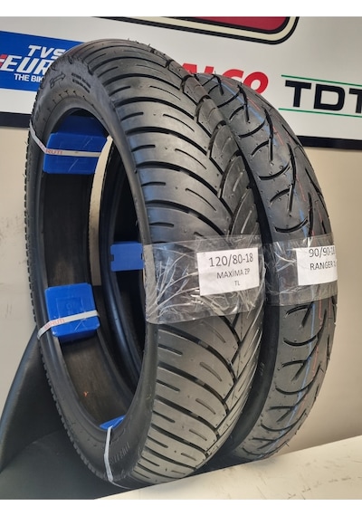120/80-18 Ve 90/90-18 Motosiklet Lastik Takımı Tl Tubeless - Dubleks