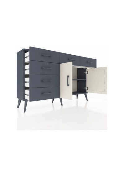 Arges Konsol 2 Raflı 6 Çekmeceli 2 Kapaklı 132x30x83 Antrasit-aytaşı/antrasit Aytaşı/antrasit Arges Konsol 2 Raflı 6 Çekmeceli 2 Kapaklı 132x30x83 Antrasit-aytaşı/antrasit Aytaşı/antrasit