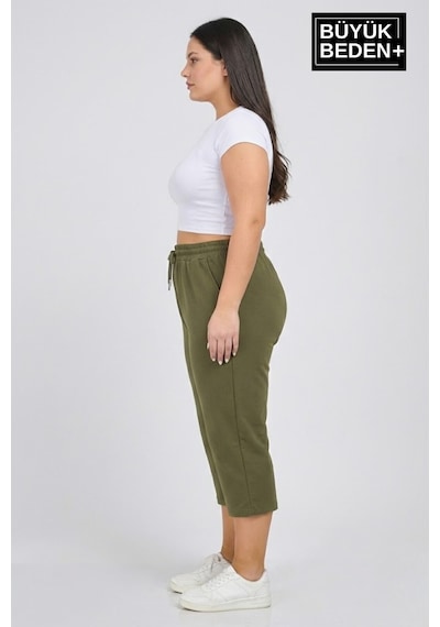 Süperlife Kadın Büyük Beden Şort 3xl-6xl Rahat Kesim Diz Altı Günlük Şort-spr26bsrk591 Haki Süperlife Kadın Büyük Beden Şort 3xl-6xl Rahat Kesim Diz Altı Günlük Şort-spr26bsrk591 Haki