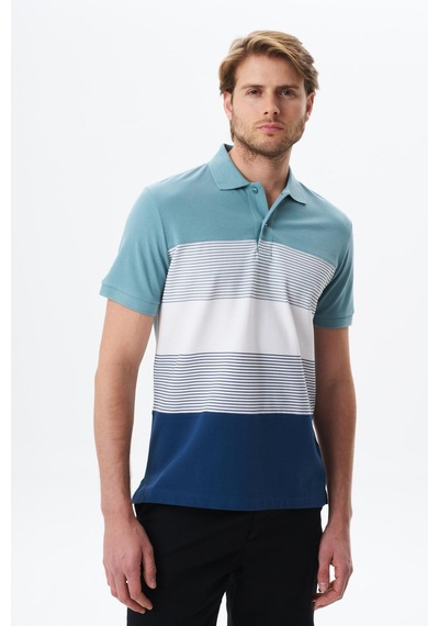 AR-MA Arma Erkek Regular Fit Çok Renkli % 100 Pamuk Pike Polo Yaka Tişört Y29374355002 Mavi-m24 Mavi