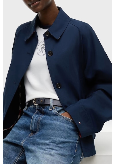 Tommy Hilfiger Logolu Su İtici Regular Fit Ceket Kadın Mont Ww0ww49844 C1g Lacivert