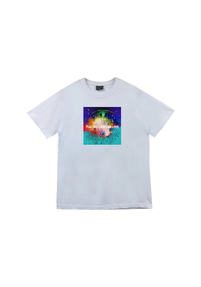 Stoned&Fame Unisex Beyaz Placebo Baskılı T-shirt Beyaz