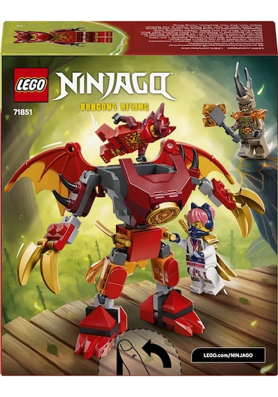 LEGO®  NINJAGO® Kai’nin Ejderha Robotu Savaş Paketi 71851 - 6 Yaş ve Üzeri Çocuklar için Yaratıcı Oyuncak Yapım Seti (85 Parça)