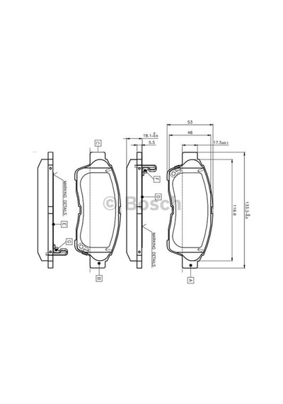 BOSCH 986495257 Fren Balatası Ön Corolla Uyumlu 95-02 Ae101 Ae111 Enjeksıyonlu Rav4 94-00