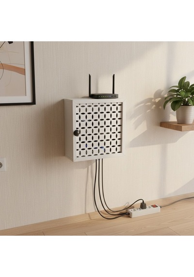 Modem Saklama Kutusu Beyaz