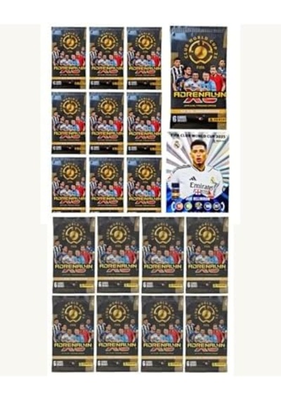Panini Fıfa Club World Cup 2025 Adrenalyn Xl Official Trading Cards, 20 Paket, 120 Kart